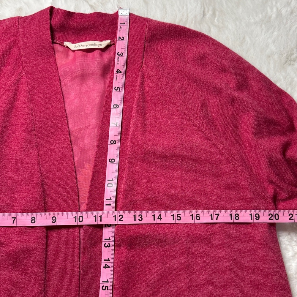Soft‎ Surroundings Mesa Mirage Open Knit Cardigan M Paisley Lightweight Relaxed - Picture 9 of 16